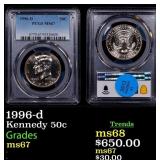 1996-d Kennedy Half Dollar 50c ms67 PCGS