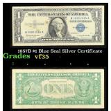1957B $1 Blue Seal Silver Certificate Grades vf++