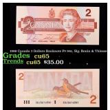 1986 Canada 2 Dollars Banknote P# 94c, Sig. Bonin