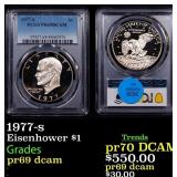 1977-s Proof Eisenhower Dollar $1 pr69 dcam PCGS