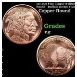 1oz .999 Fine Copper Bullion Round - Buffalo Nicke