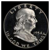 ***Major Highlight*** 1954 Proof Franklin Half Dol