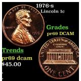 1976-s Proof Lincoln Cent 1c Grades GEM++ Proof De