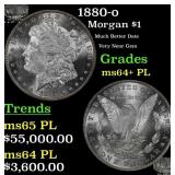 1880-o Morgan Dollar $1 ms64+ PL SEGS