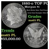 1880-o Morgan Dollar TOP POP! $1 ms65 PL SEGS