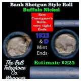Buffalo Nickel Shotgun Roll in Old Bank Style 