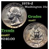 1978-d Washington Quarter 25c Grades GEM++ Unc