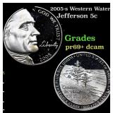 2005-s Western Waters Proof Jefferson Nickel 5c Gr