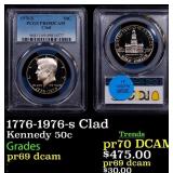 1776-1976-s Clad Proof Kennedy Half Dollar 50c pr6