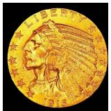 ***Major Highlight*** 1915-s Gold Indian Half Eagl