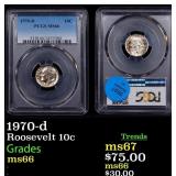 1970-d Roosevelt Dime 10c ms66 PCGS