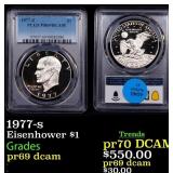 1977-s Proof Eisenhower Dollar $1 pr69 dcam PCGS