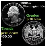 1990-s Proof Washington Quarter 25c GEM++ Proof De