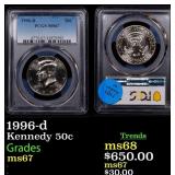 1996-d Kennedy Half Dollar 50c ms67 PCGS