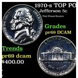 1970-s Proof Jefferson Nickel TOP POP! 5c Graded p