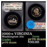2000-s VIRGINIA Proof Washington Quarter 25c ACG
