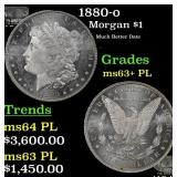 1880-o Morgan Dollar $1 ms63+ PL SEGS