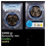 1996-p Kennedy Half Dollar 50c ms64 PCGS