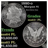 1880-o Morgan Dollar $1 ms63+ PL SEGS