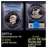 1977-s Proof Eisenhower Dollar $1 pr69 dcam PCGS