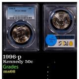 1996-p Kennedy Half Dollar 50c ms66 PCGS