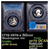 1776-1976-s Silver Proof Washington Quarter 25c pr