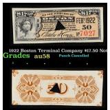 1922 Boston Terminal Company $17.50 Note Grades Ch