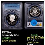 1978-s Proof Kennedy Half Dollar 50c pr69 dcam PCG