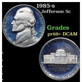 1985-s Proof Jefferson Nickel 5c Grades GEM++ Proo