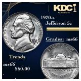 1970-s Jefferson Nickel 5c Grades GEM+ Unc