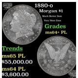1880-o Morgan Dollar $1 ms64+ PL SEGS