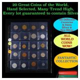20 Great Coins of the World, hand selected, many t