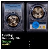 1996-p Kennedy Half Dollar 50c ms66 PCGS