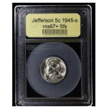 ***Auction Highlight*** 1945-s Jefferson Nickel 5c