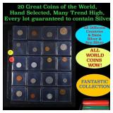 20 Great Coins of the World, hand selected, many t