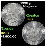 1896-p Morgan Dollar $1 ms67 SEGS