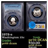 1978-s Proof Washington Quarter 25c pr69 dcam PCGS