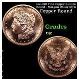 1oz .999 Fine Copper Bullion Round - Morgan Dollar