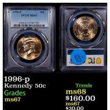1996-p Kennedy Half Dollar 50c ms67 PCGS