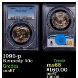 1996-p Kennedy Half Dollar 50c ms67 PCGS