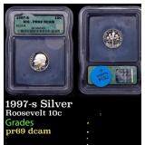 1997-s Silver Proof Roosevelt Dime 10c pr69 dcam I