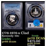 1776-1976-s Clad Proof Kennedy Half Dollar 50c pr6