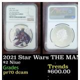 2021 Star Wars THE MANDALORIAN 1oz .999 Silver $2