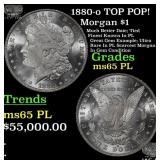 1880-o Morgan Dollar TOP POP! $1 ms65 PL SEGS