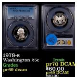 1978-s Proof Washington Quarter 25c pr69 dcam PCGS