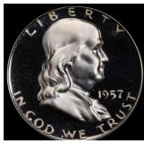 ***Major Highlight*** 1957 Proof Franklin Half Dol