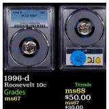 1996-d Roosevelt Dime 10c ms67 PCGS