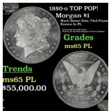 1880-o Morgan Dollar TOP POP! $1 ms65 PL SEGS