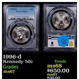 1996-d Kennedy Half Dollar 50c ms67 PCGS