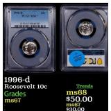 1996-d Roosevelt Dime 10c ms67 PCGS